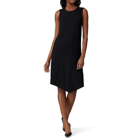 Victor Alfaro Collective Sleeveless Crew Neck Shift Knee Length Dress Black XS - Picture 1 of 7